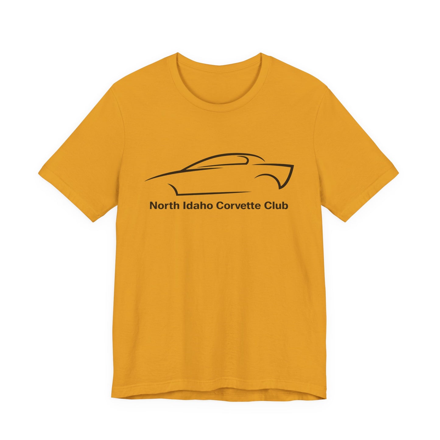 North Idaho Corvette Club T-Shirt — Minimal Car Outline Tee