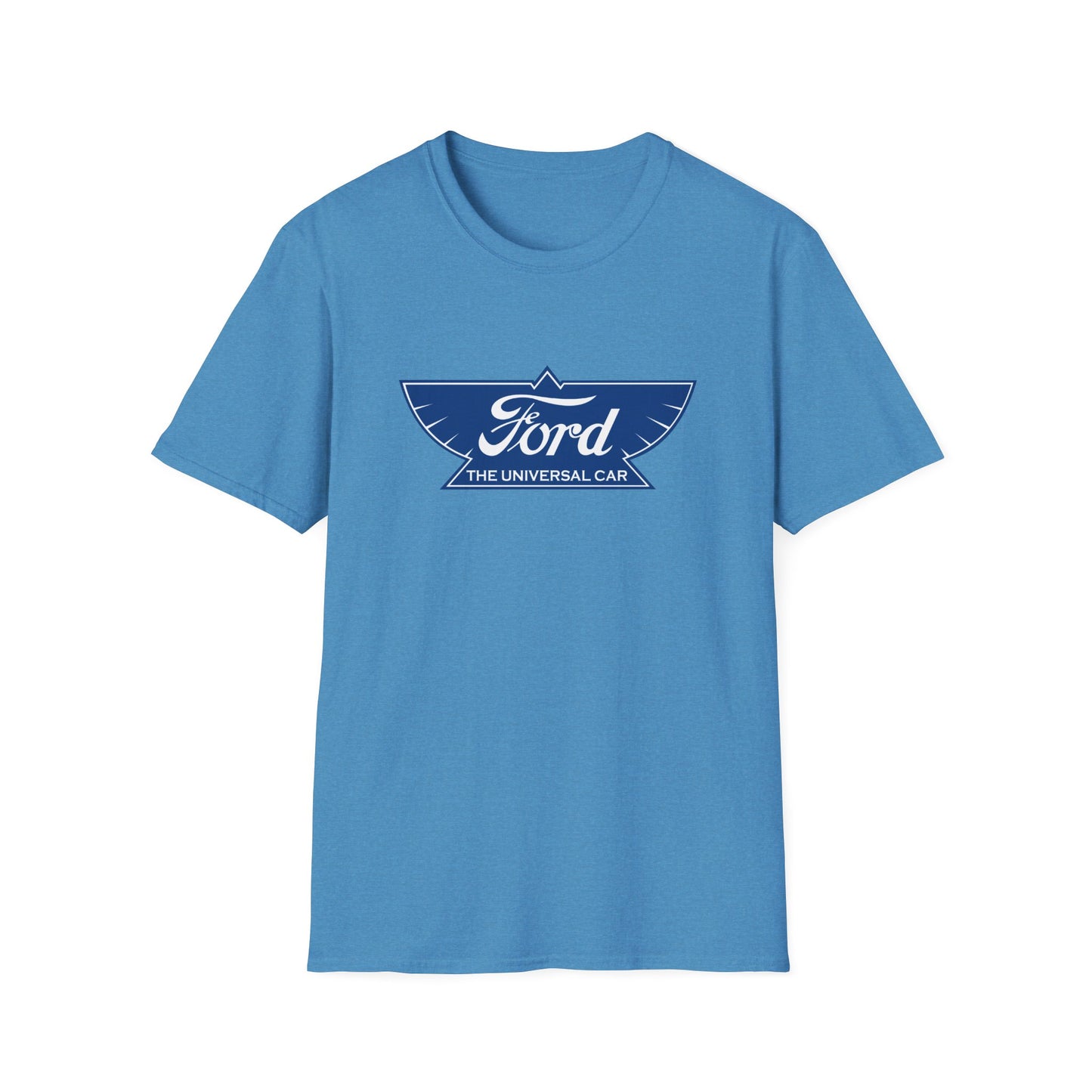 Ford Logo T‑Shirt — Vintage 'The Universal Car' Blue Emblem