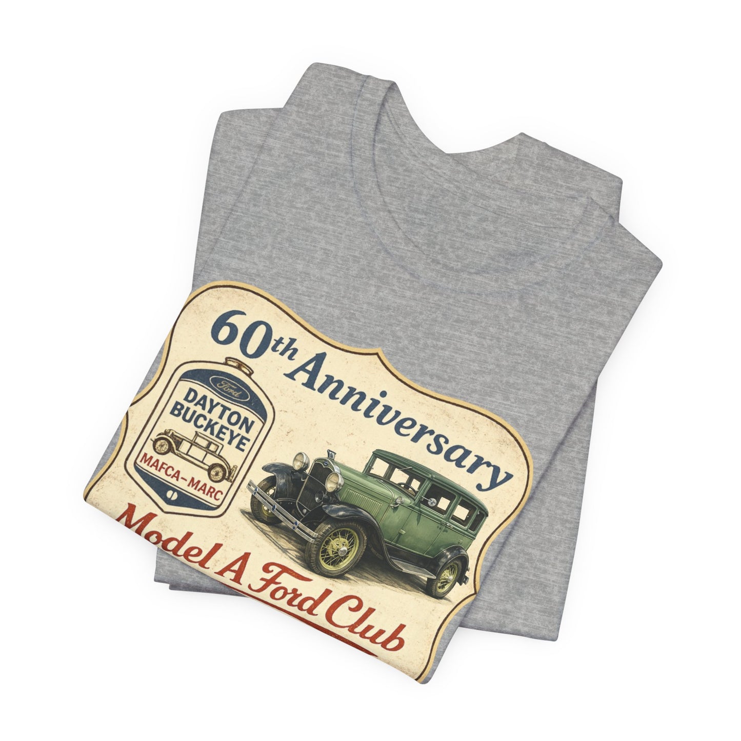 Dayton Buckeye Model A Ford Club 60th Anniversary Tee (SSG) - Vintage Classic Car Shirt
