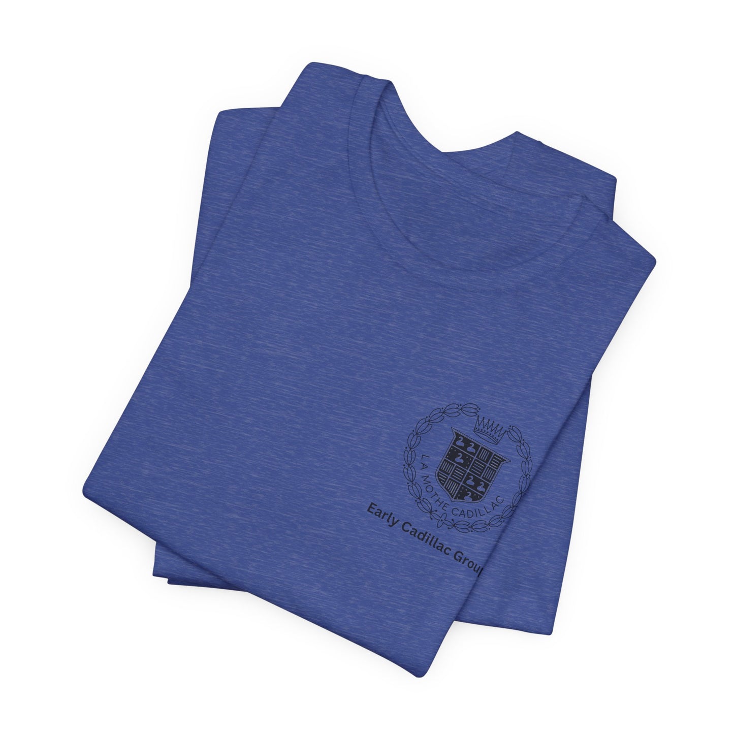 Early Cadillac Crest T-Shirt — Small Left-Chest Logo 1902-1905