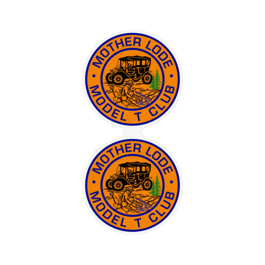 Mother Lode Model T Club Custom Shape Magnet — Two Large 12"x12" Car or Trailer Magnets