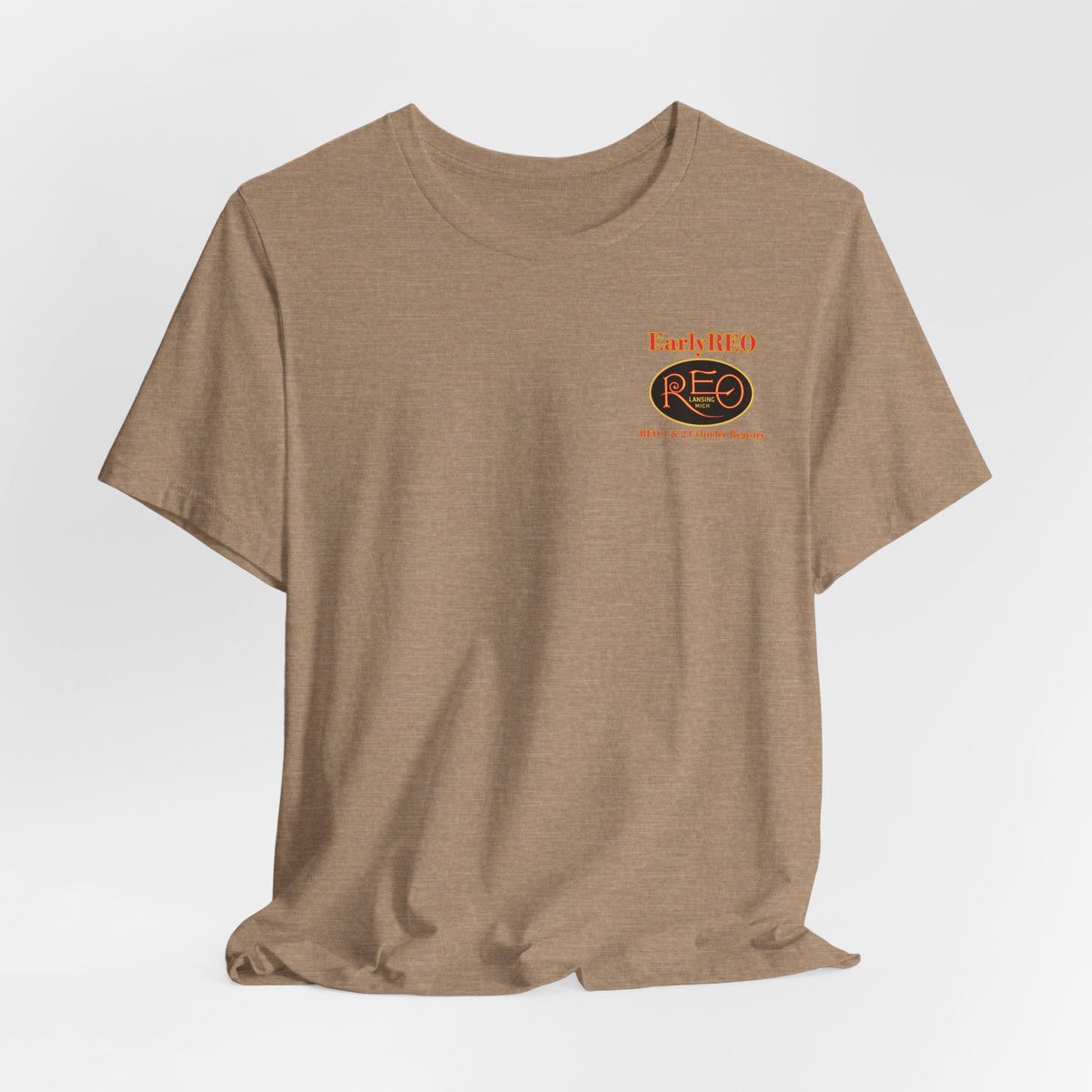 REO Lansing Michigan Mountain Climbers Tee — Unisex Soft Short Sleeve Tee