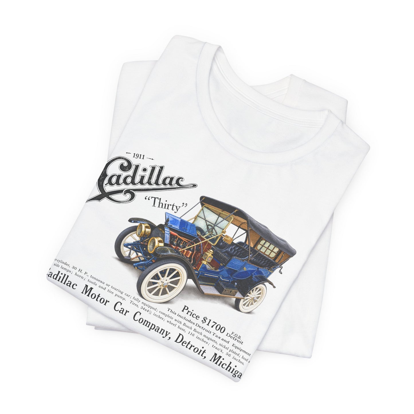 1911 Cadillac Vintage Car Tee – Classic Antique Automobile Graphic Shirt
