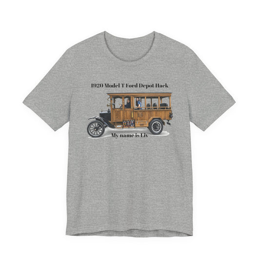 1920 Model T Ford Depot Hack T-Shirt — Unisex Jersey Short Sleeve Tee (DanS)