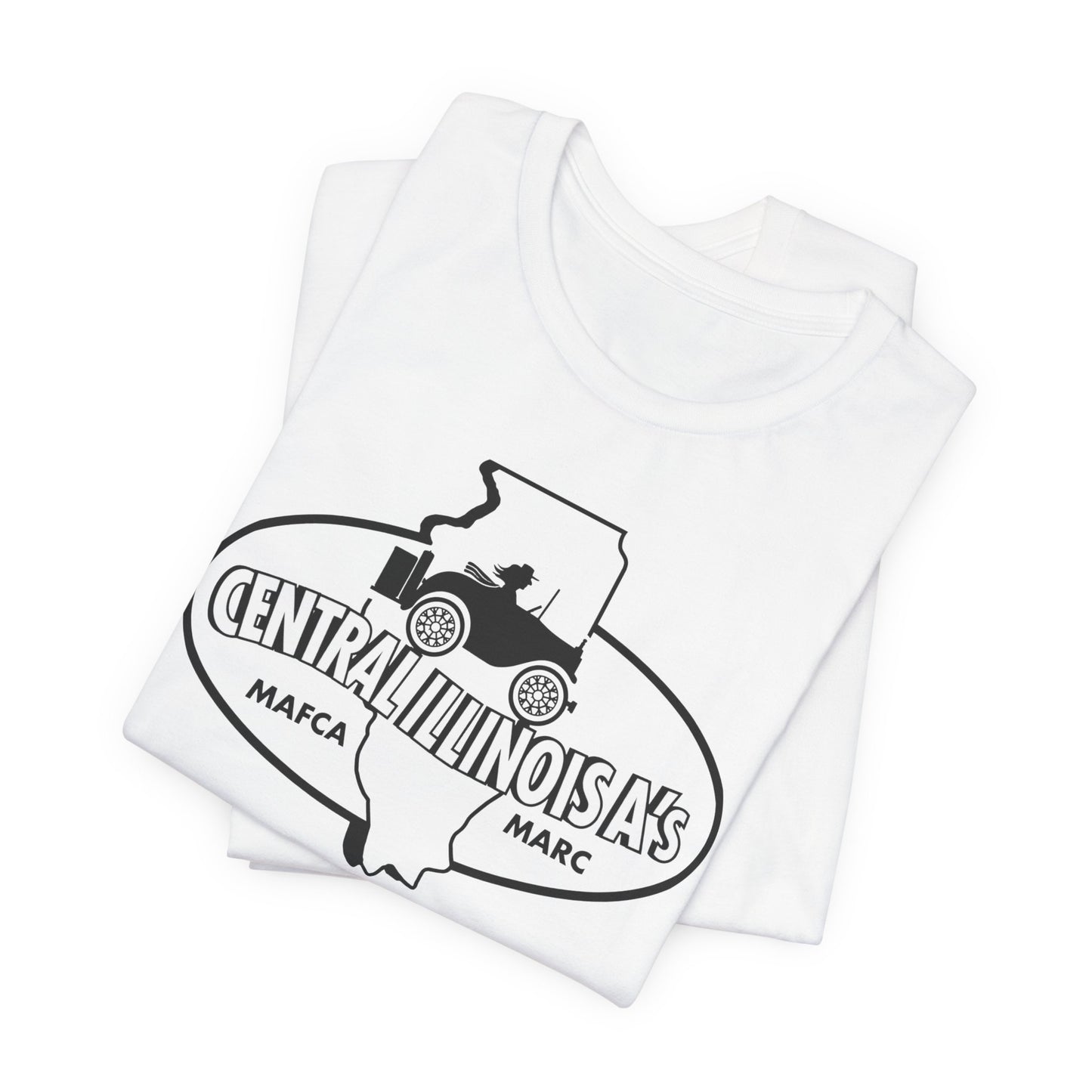 Central Illinois A's Vintage Car T-Shirt - Unisex Jersey Short Sleeve Tee