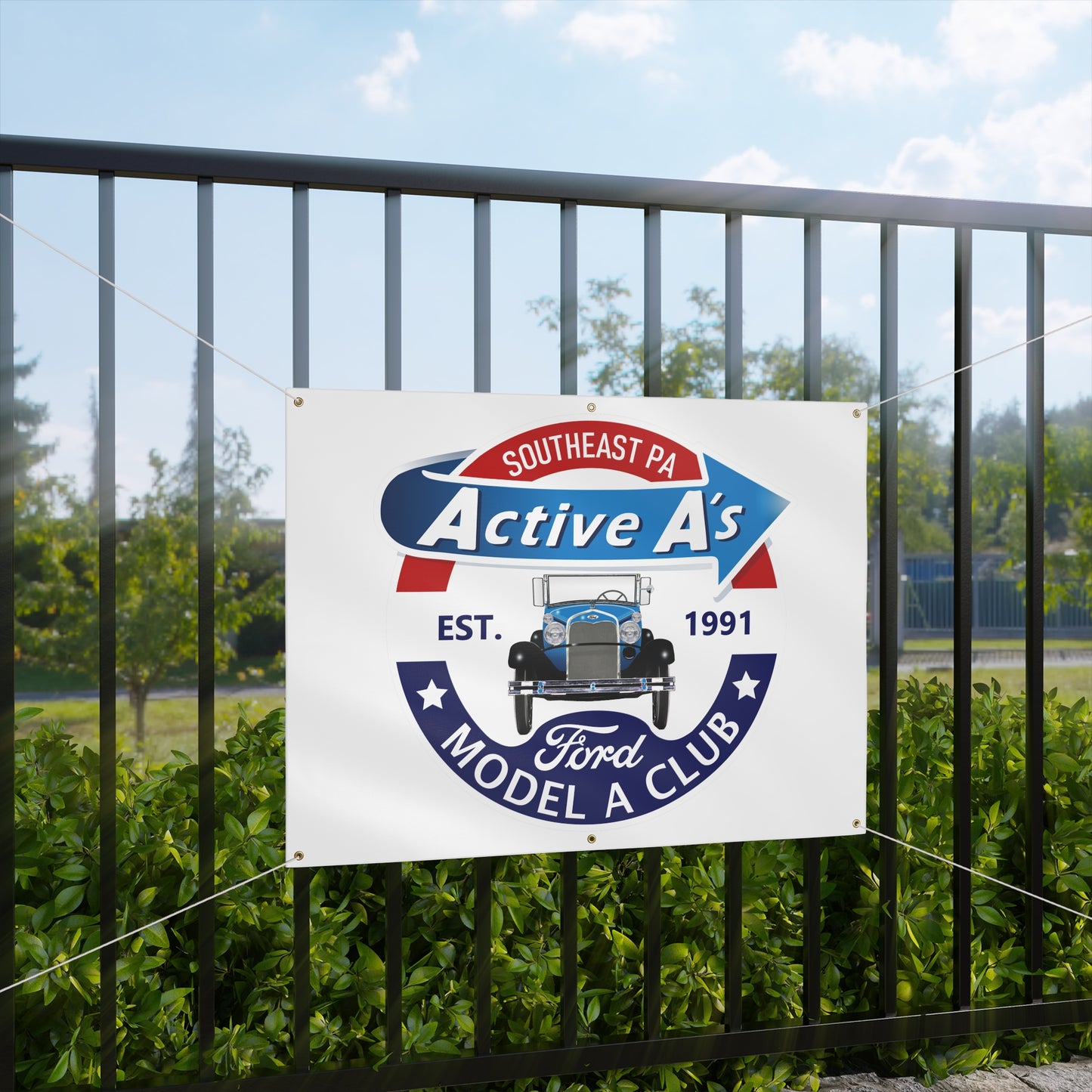 Active A's Ford Model A Club Banner — Southeast PA Active A's Ford Car Club Matte Sign