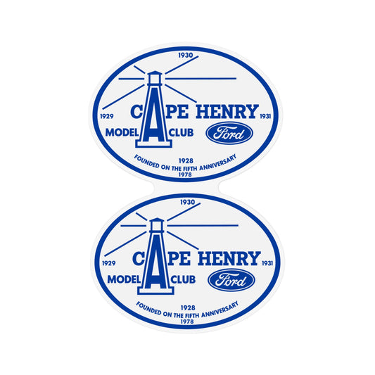 Cape Henry Model A Club Oval Magnets — Two Large Magnets, great for Parades!