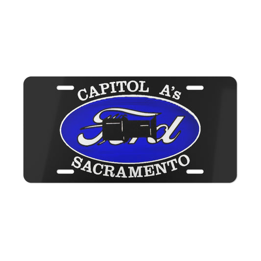 Capitol A's Vanity Plate (black)