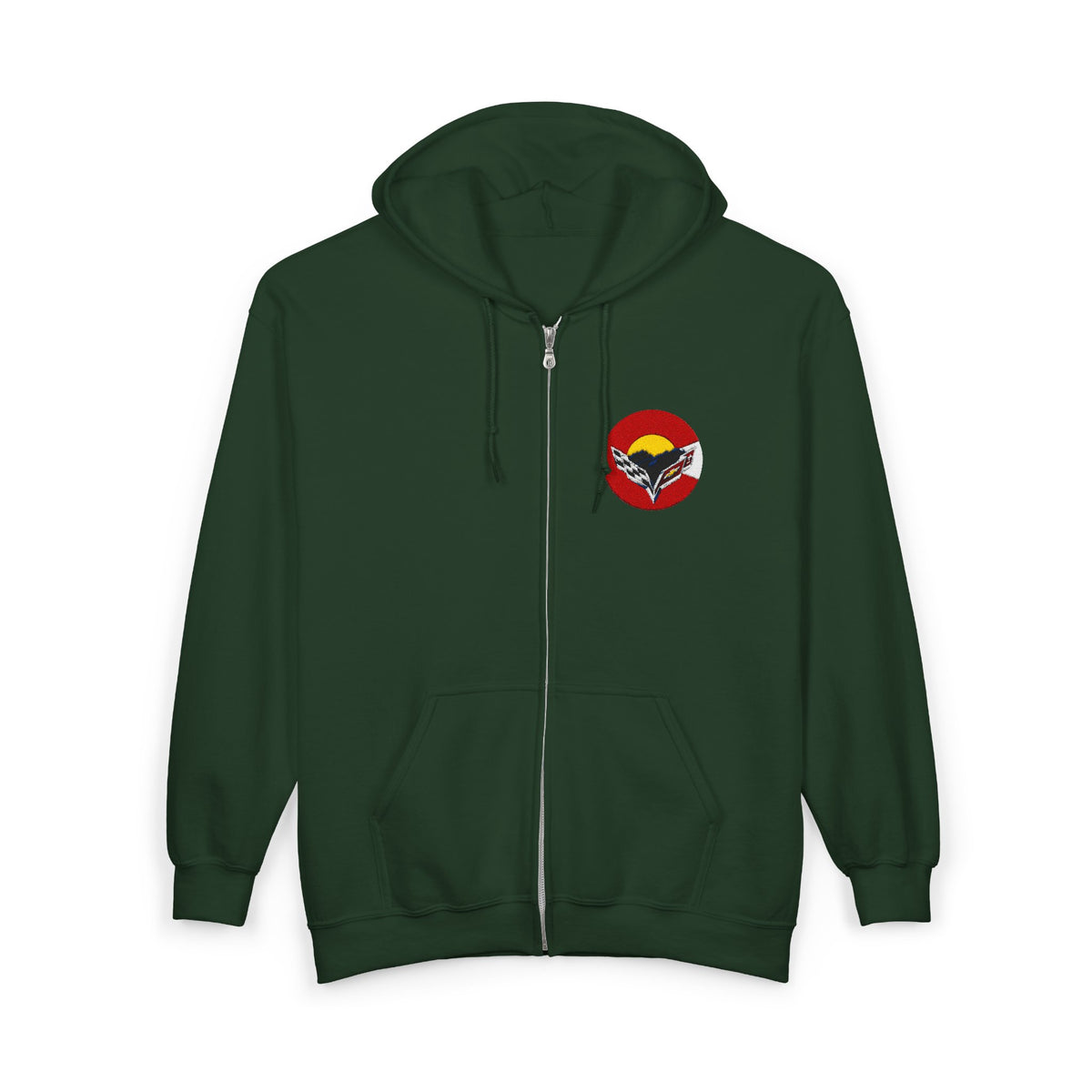 Central Colorado Corvette Club Embroidered Zip Hoodie