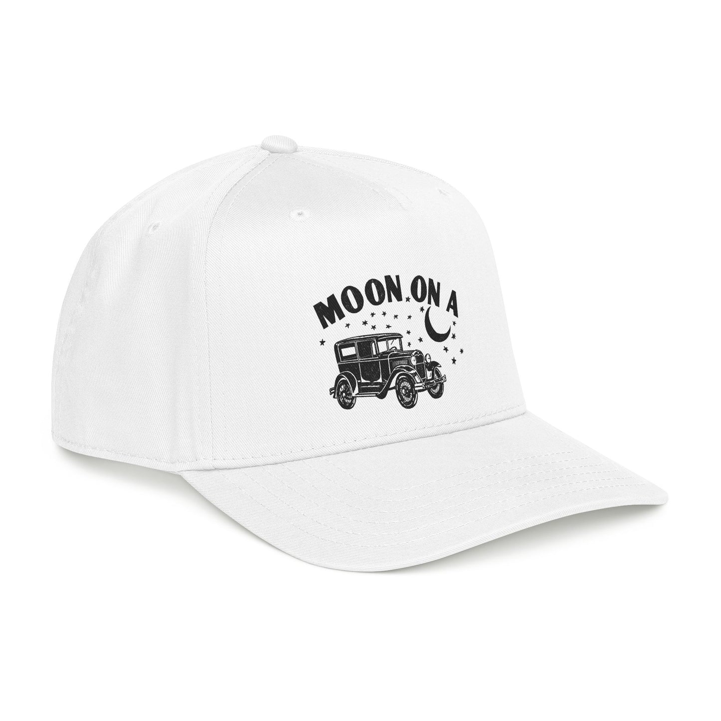 Moon On A - Printed Mid Profile Baseball Cap