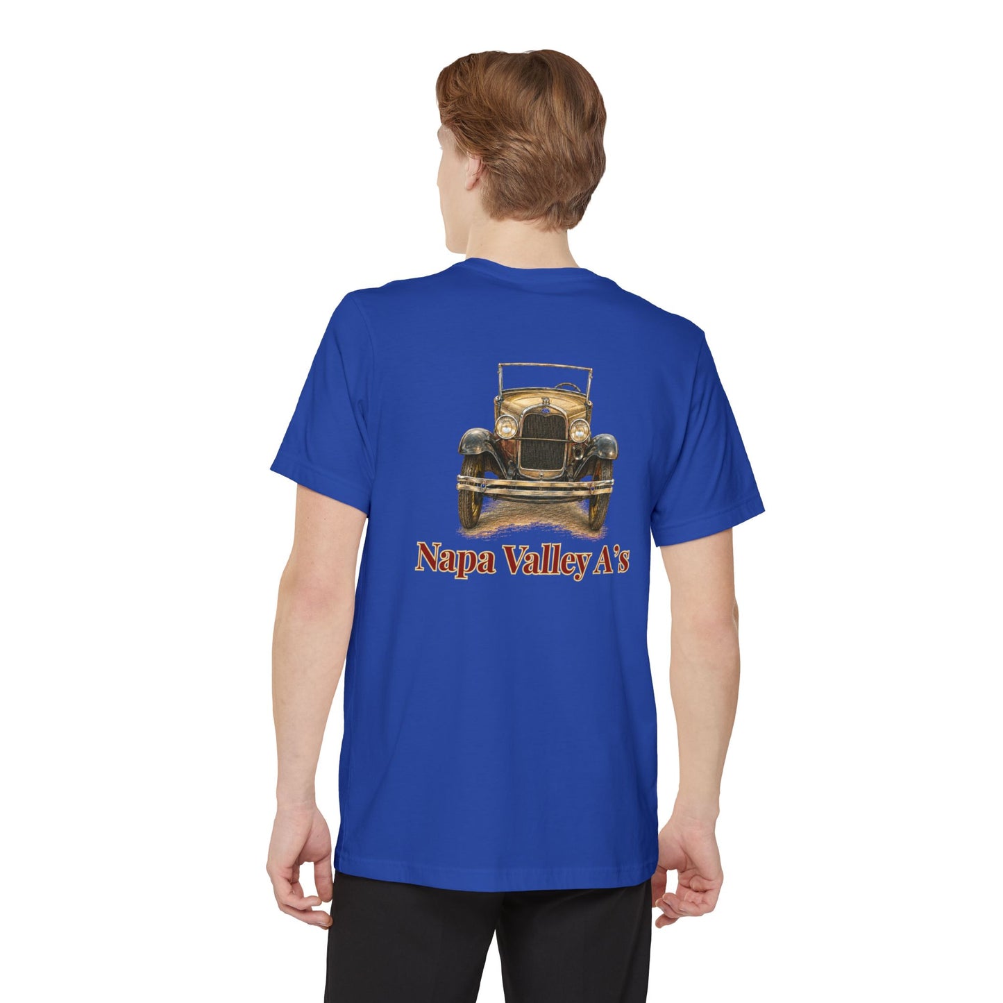 Napa Valley A's Pocket T-Shirt — Small Front Logo and Large Back Logo