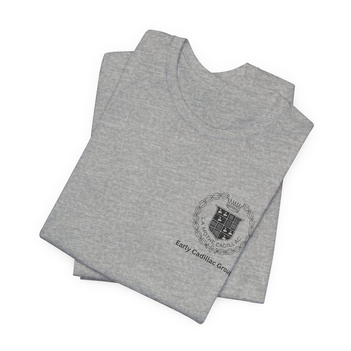 Early Cadillac Crest T-Shirt — Small Left-Chest Logo 1902-1905