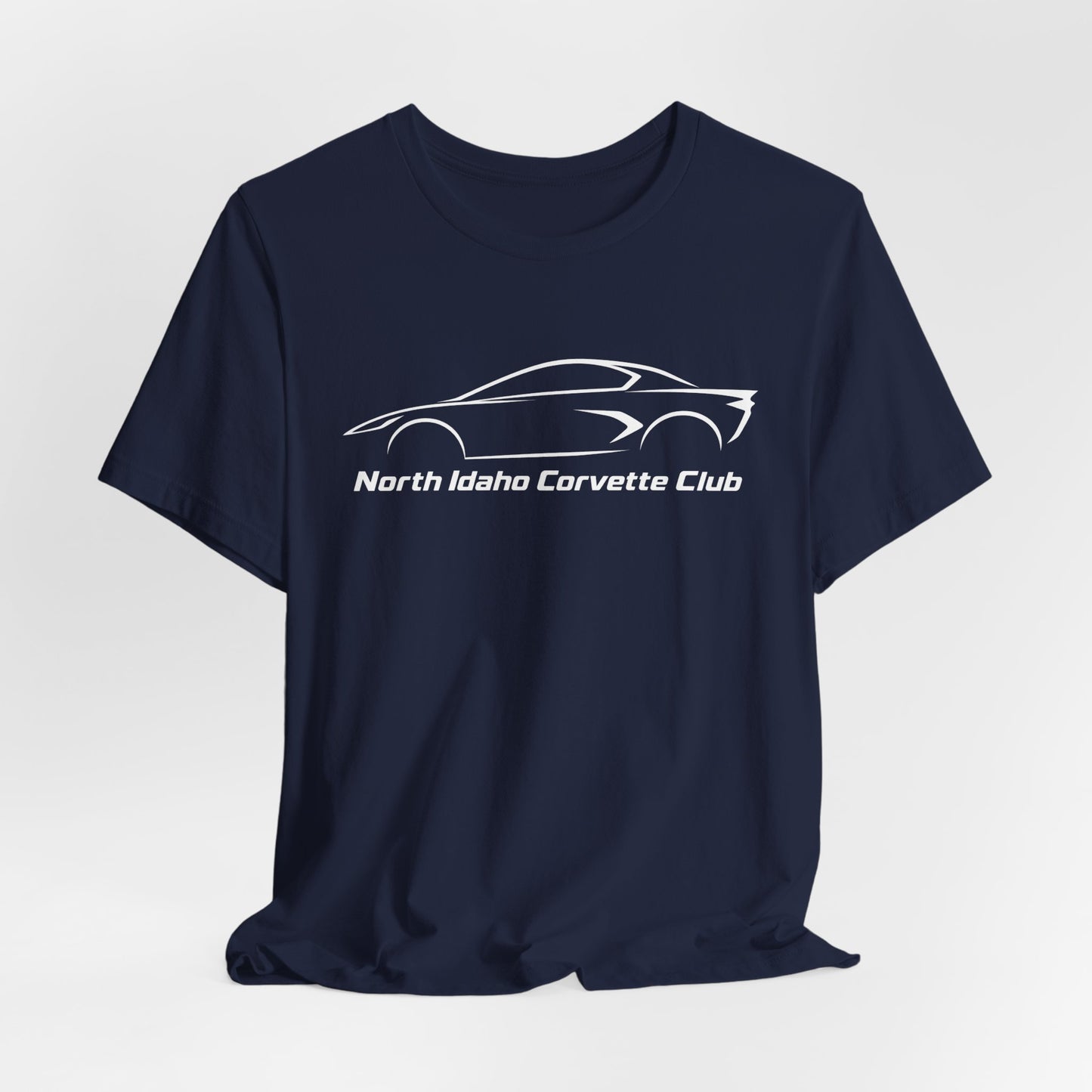 North Idaho Corvette Club T-Shirt — Minimal Car Outline Tee