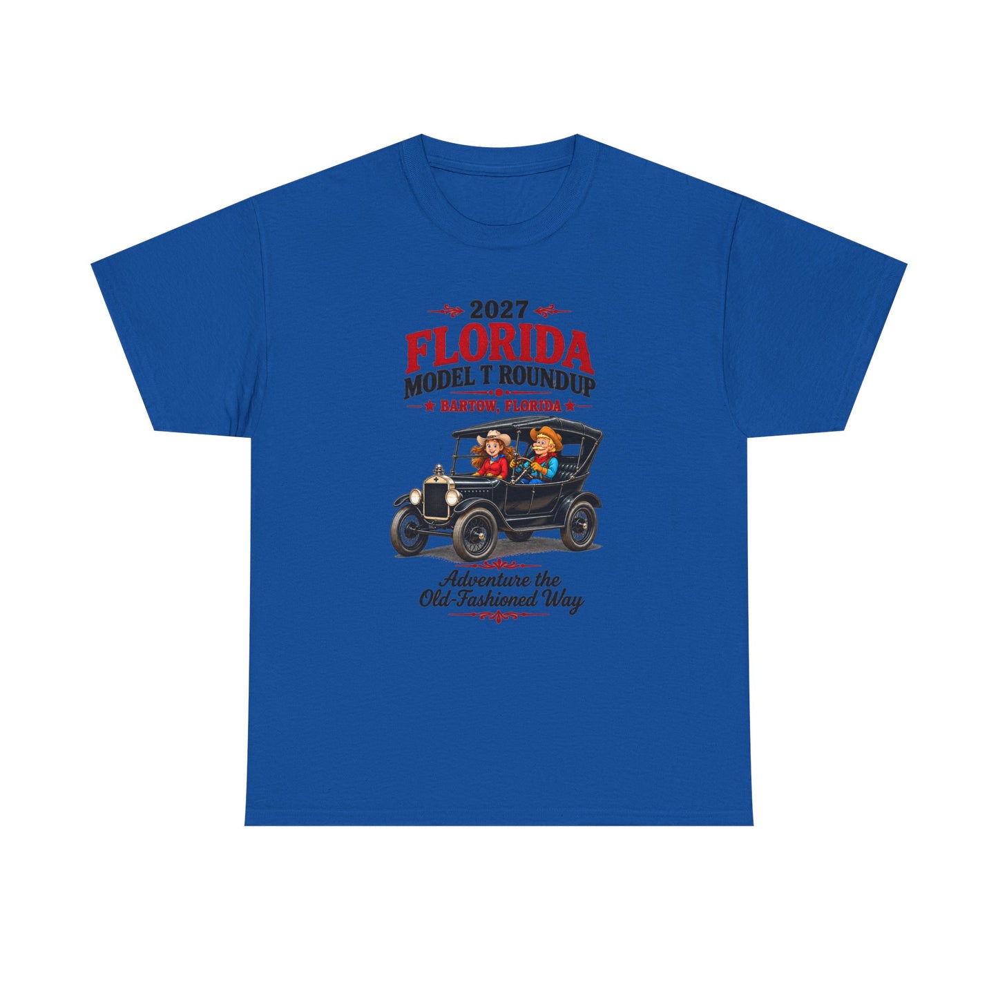 Florida Model T Roundup 2027 T-Shirt — Unisex Heavy Cotton Tee