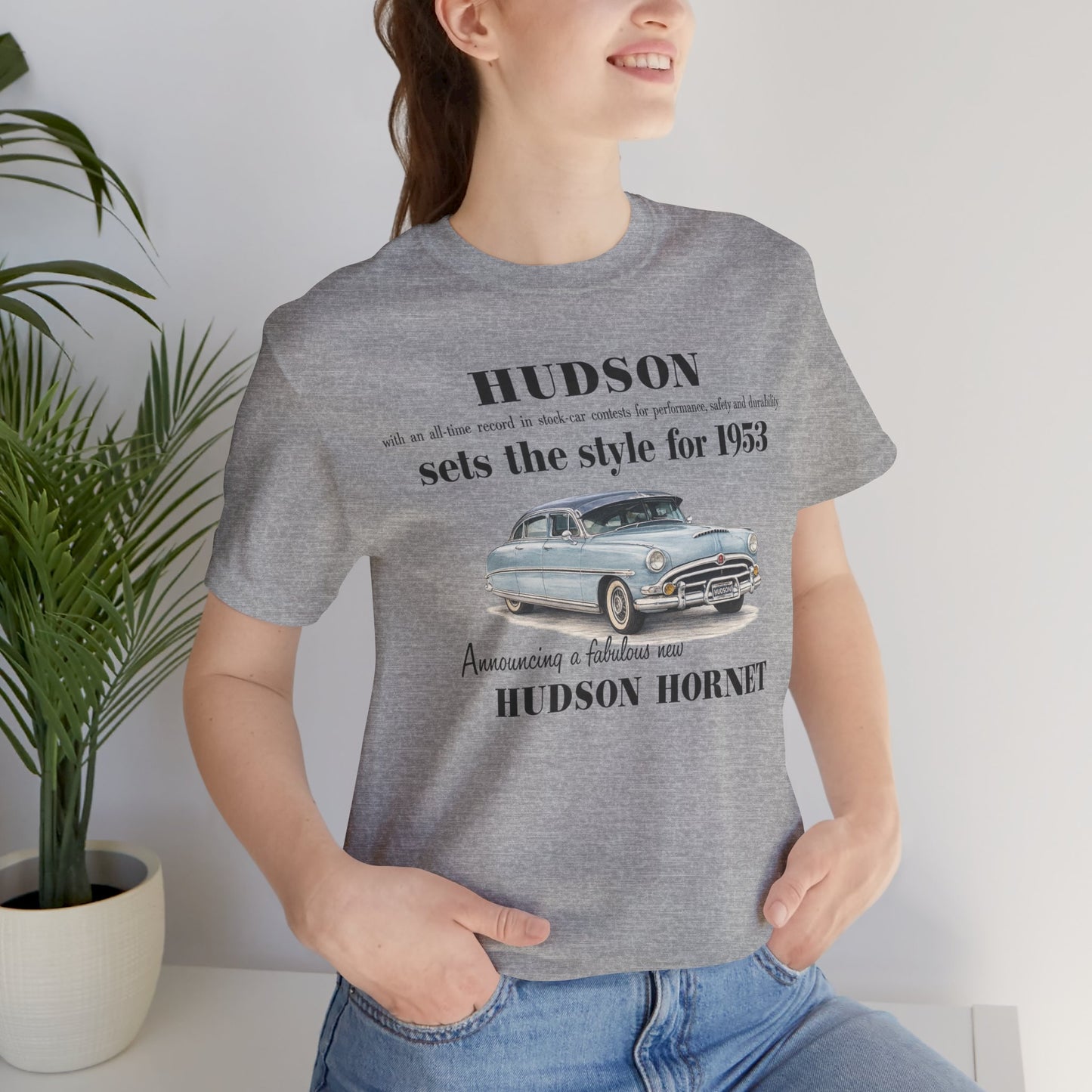 1953 Hudson Hornet Car Tee - Unisex Jersey Short Sleeve Tee