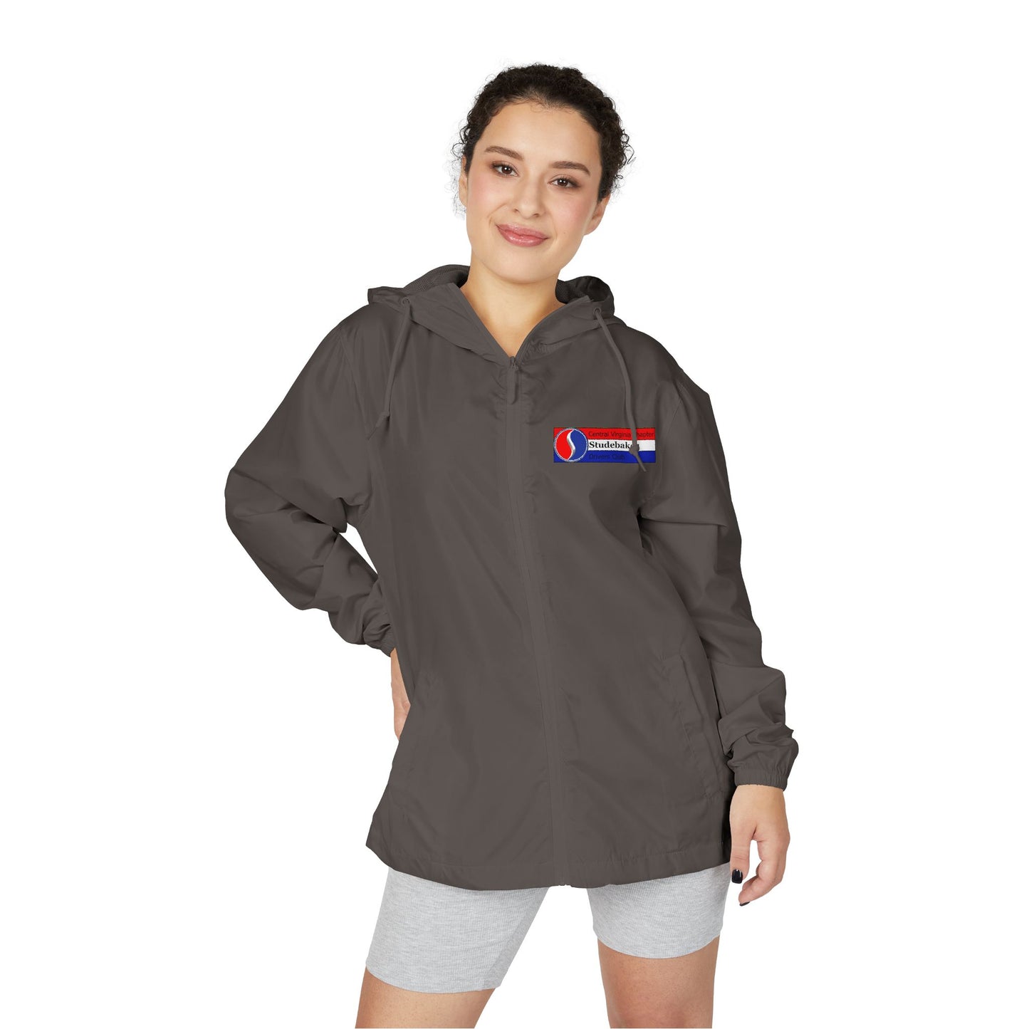 Central Virginia Chapter Studebaker Drivers Club Windbreaker Jacket — Full-Zip Hooded Windbreaker