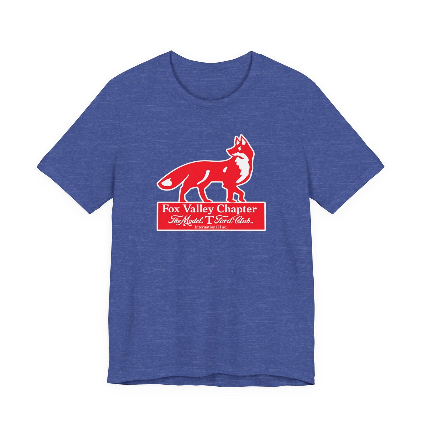 Fox Valley Chapter Model T Ford Club Tee — Red Fox Logo Short Sleeve T-Shirt