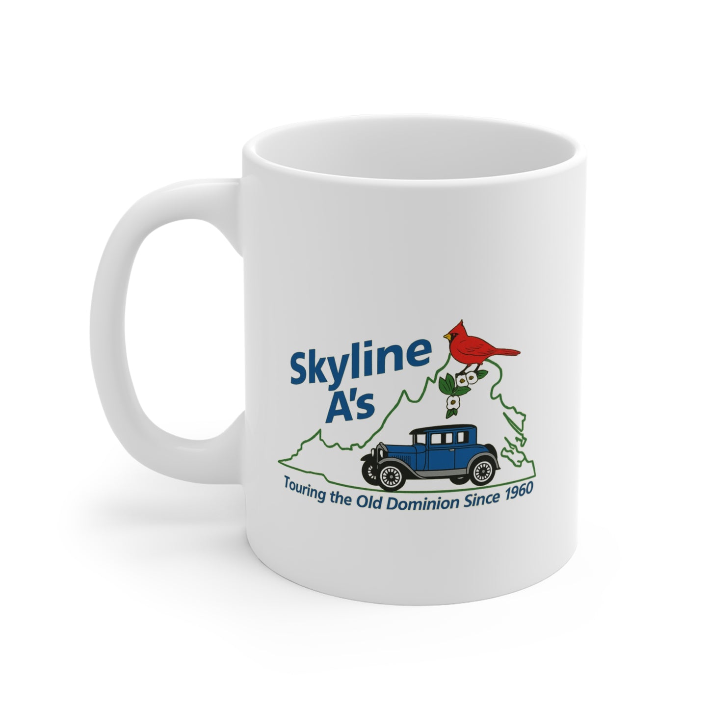 Skyline A's Classic Car Mug — 'Touring the Old Dominion Since 1960' 11oz