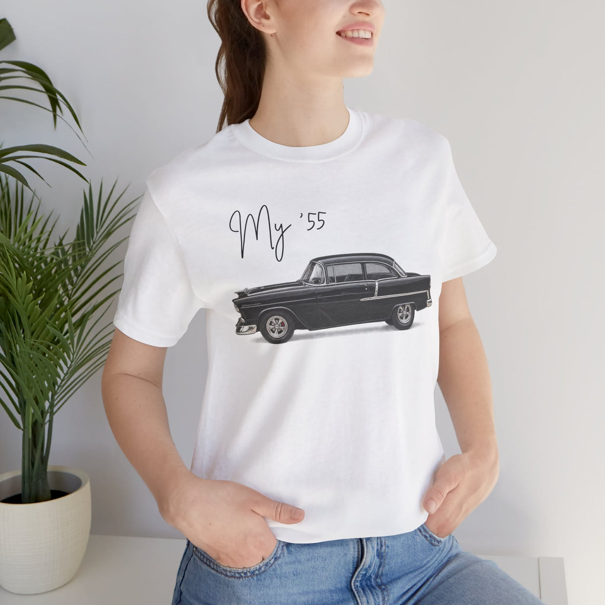 1955 Chevy Black Tee 'My '55' Classic