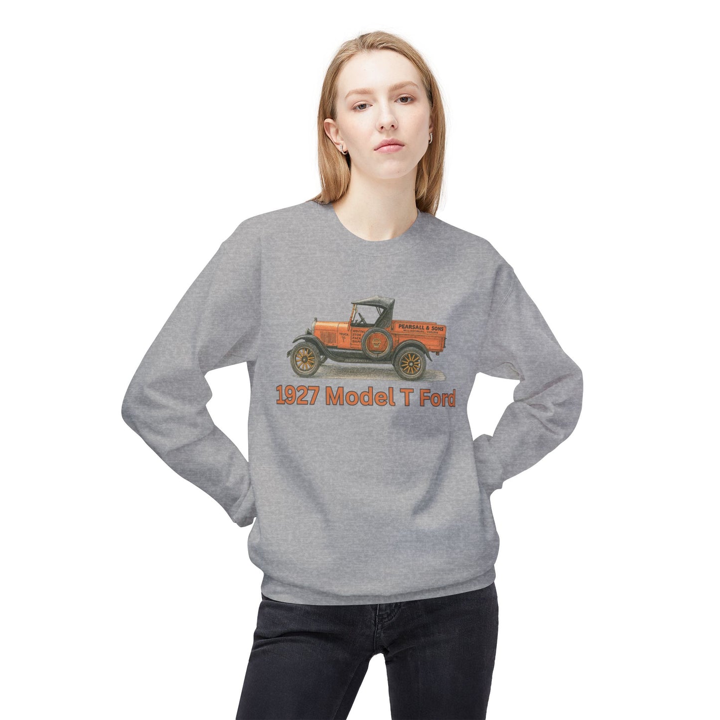 1927 Model T Ford Pickup Crewneck Sweatshirt — Pearsall & Sons Williamsburg Graphic