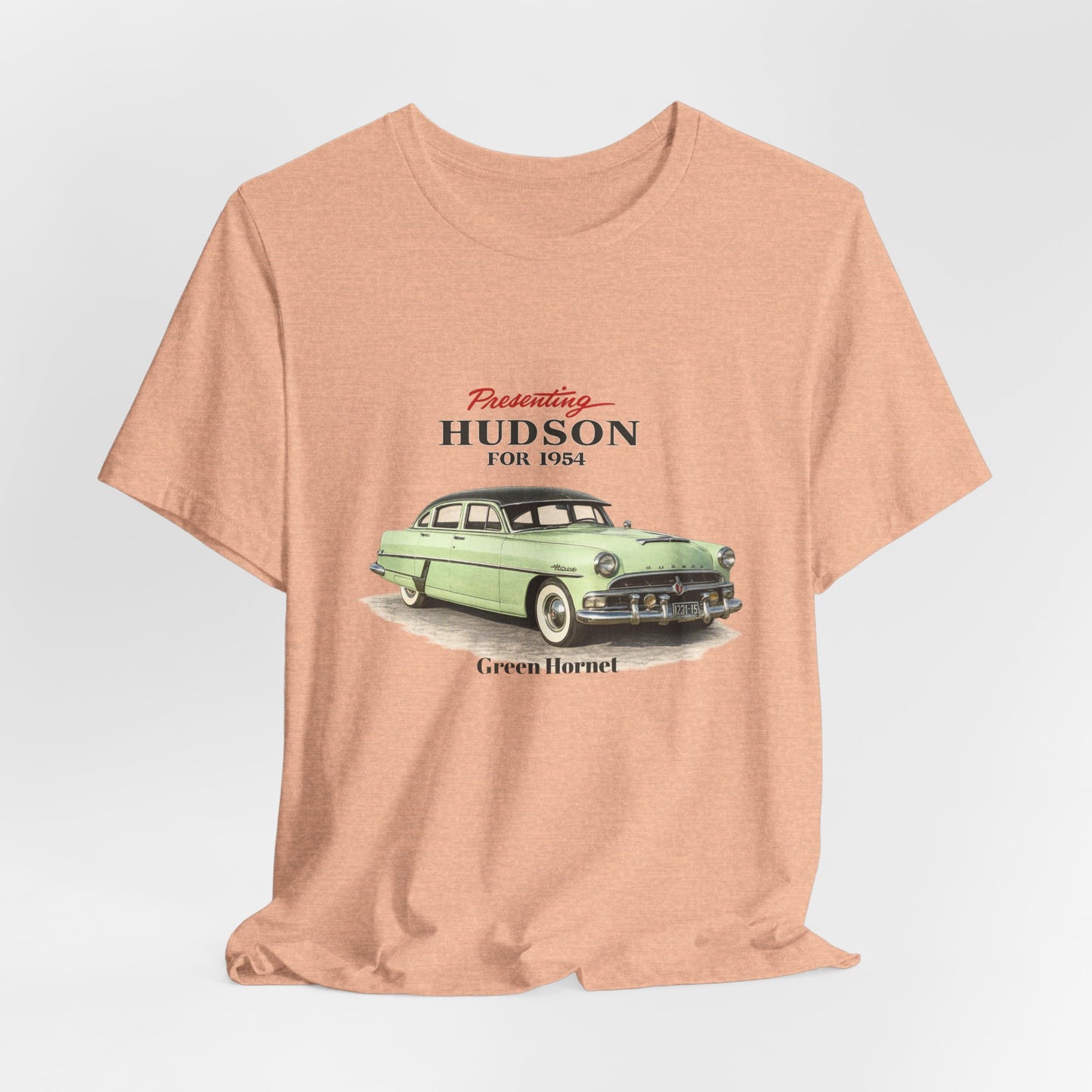 1954 Hudson Hornet Vintage Car Tee — Green Classic Automobile Graphic T-Shirt (RonR)