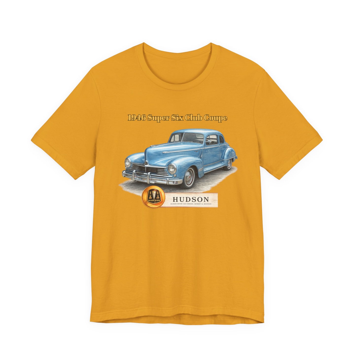 1946 Hudson Super Six Club Coupe T-Shirt – Classic Vintage Car Tee (DE)