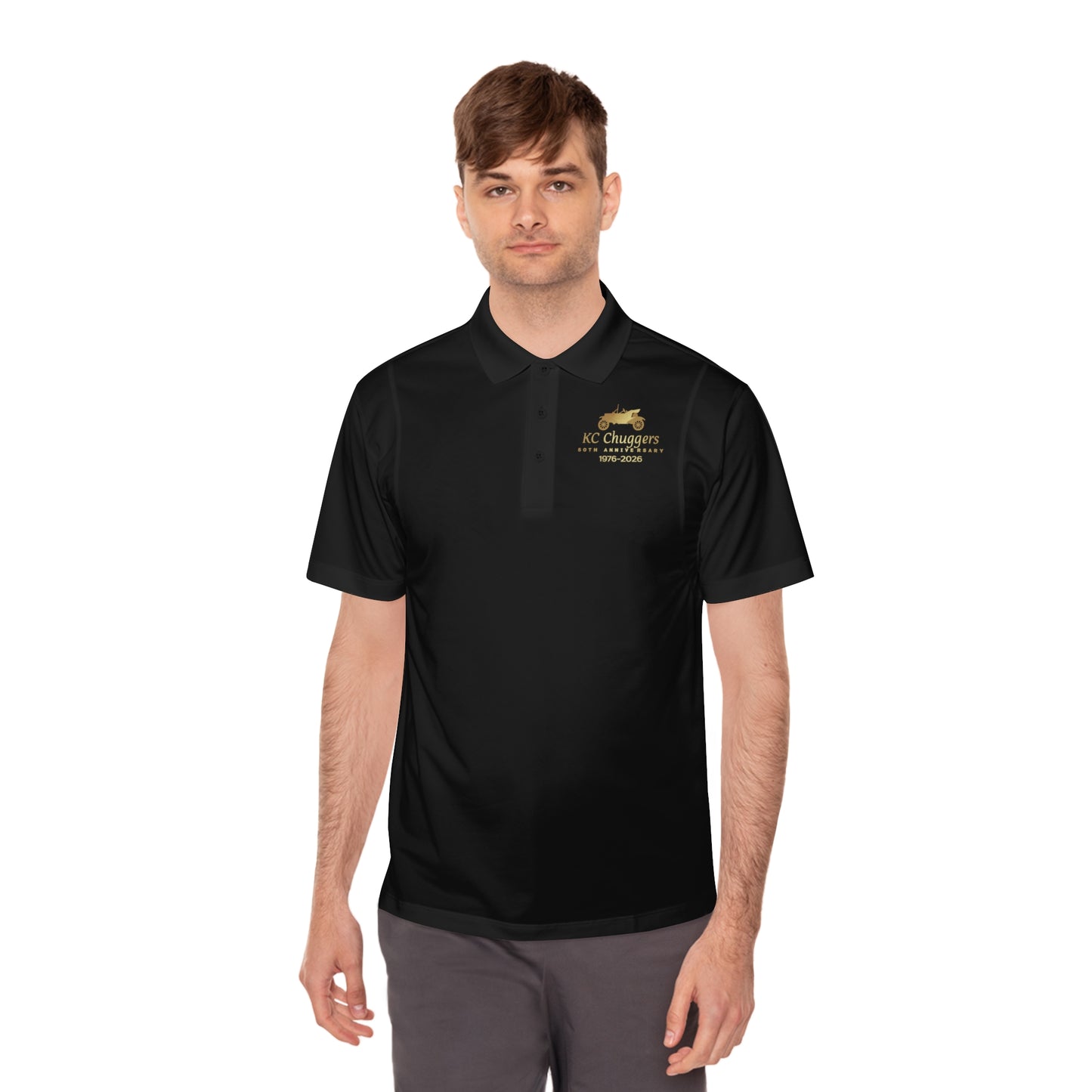KC Chugging 50th Anniversary Logo Men's Sport Polo — Performance Shirt