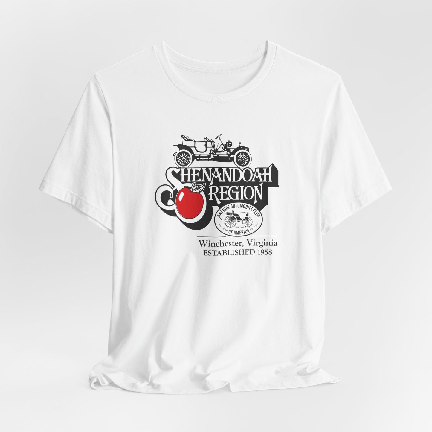 Shenandoah Region AACA Winchester VA Tee — Large Front Logo