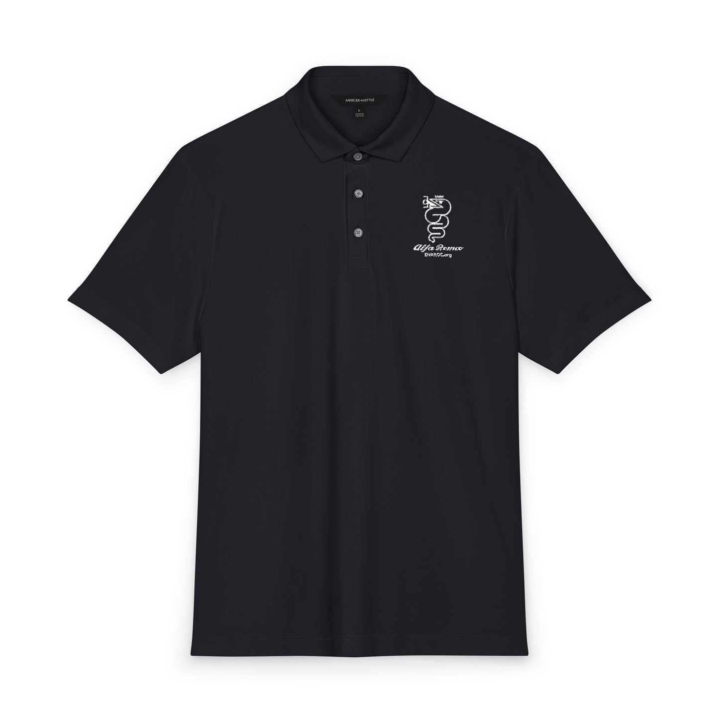 DVAROC.org Men's Embroidered Polo Shirt - Small White Logo