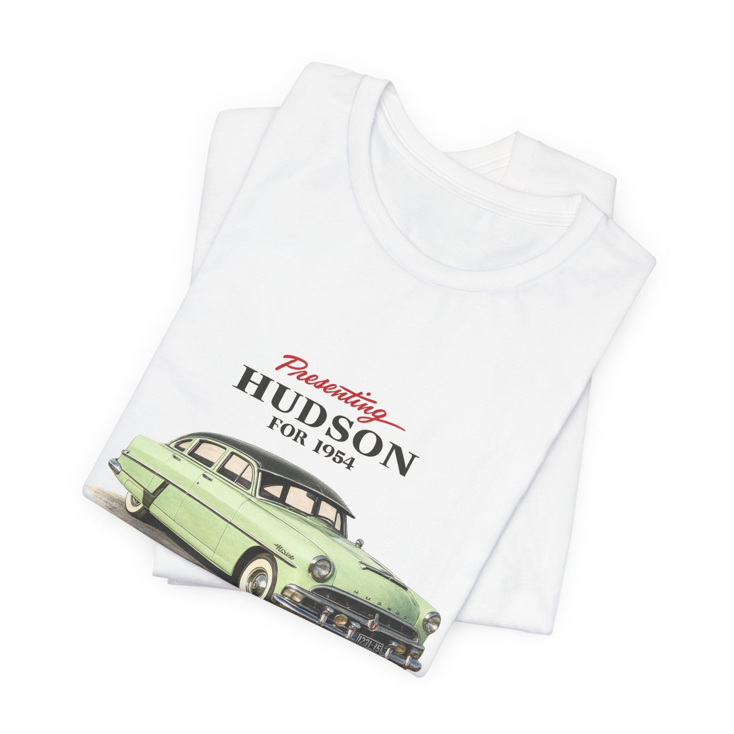 1954 Hudson Hornet Vintage Car Tee — Green Classic Automobile Graphic T-Shirt (RonR)