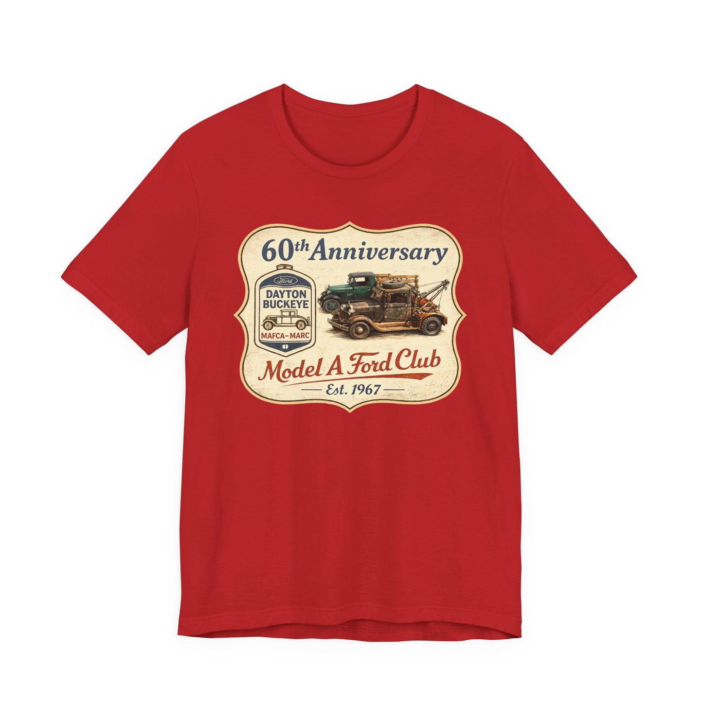 Dayton Buckeye Model A Ford Club 60th Anniversary Tee (JA) - Vintage Classic Truck Shirt