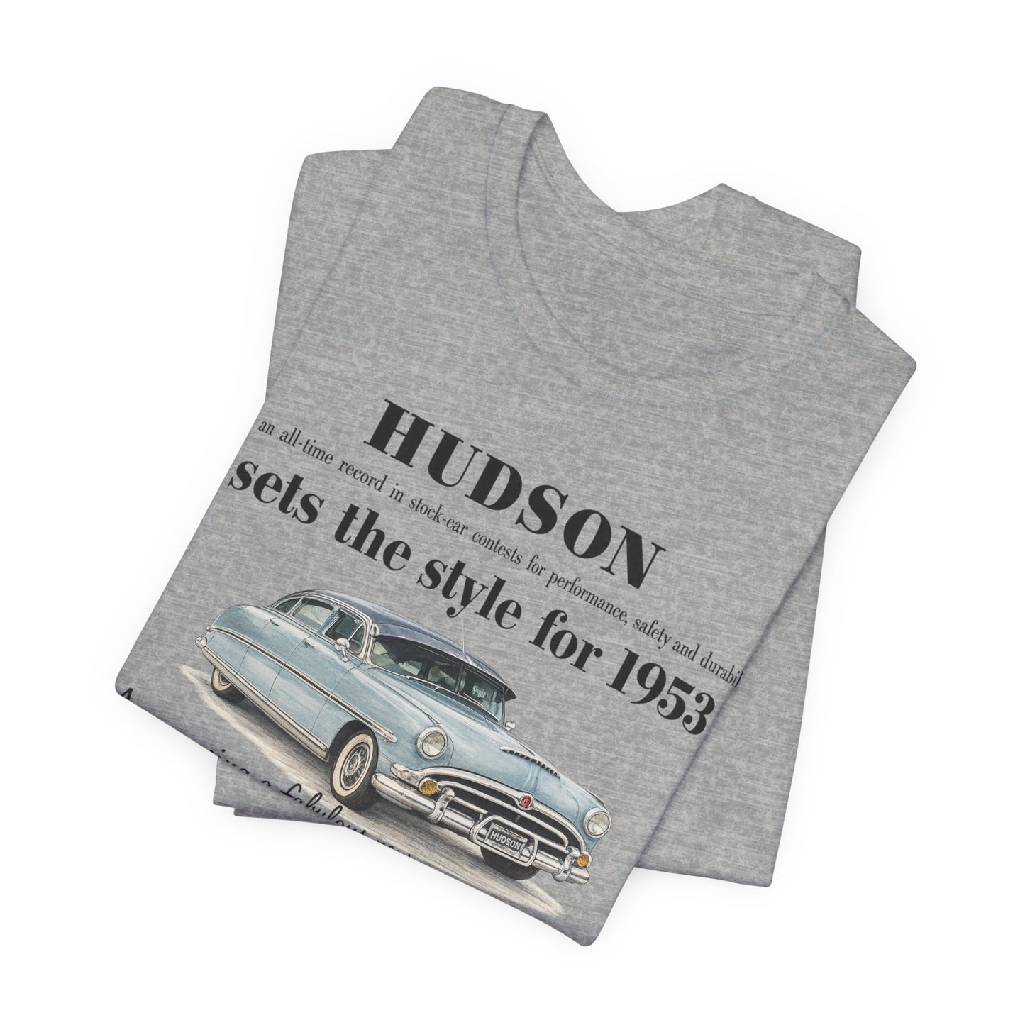 1953 Hudson Hornet Car Tee - Unisex Jersey Short Sleeve Tee