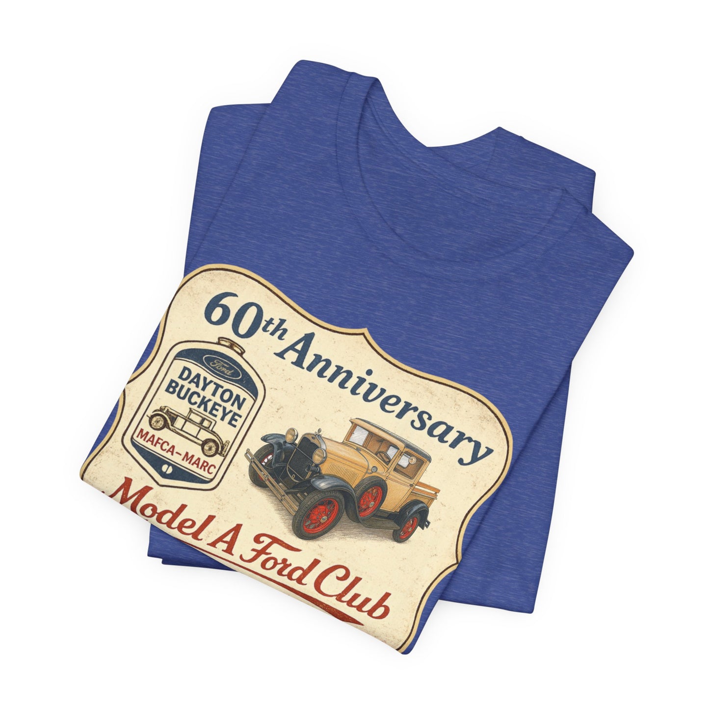 Dayton Buckeye Model A Ford Club 60th Anniversary Tee (DDJ) - Vintage Classic Car Shirt