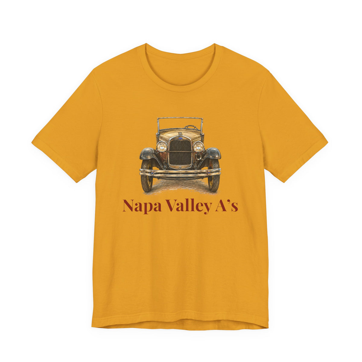 Napa Valley A’s Vintage Car Tee - Large Front Logo
