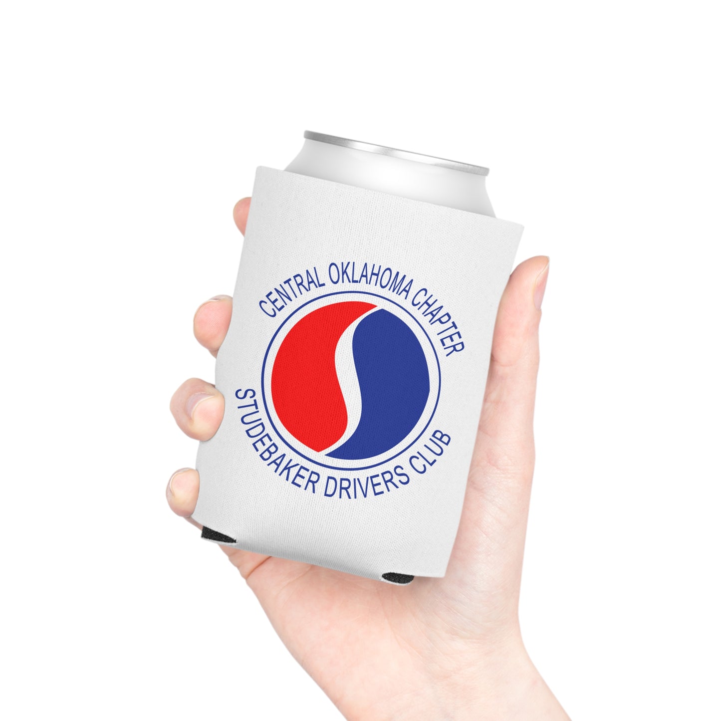 Central Oklahoma Chapter Studebaker Drivers Club Can Cooler - Central Oklahoma Chapter Logo Koozie