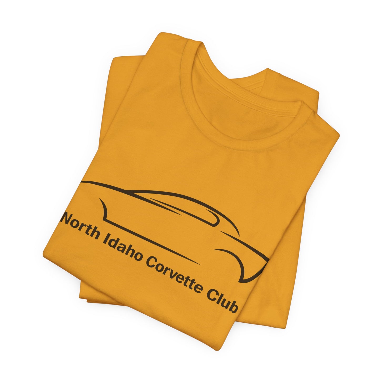 North Idaho Corvette Club T-Shirt — Minimal Car Outline Tee