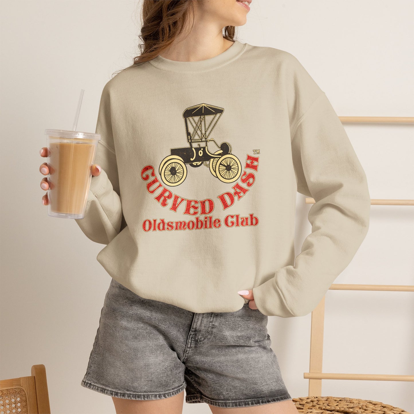 Curved Dash Oldsmobile Club Crewneck Sweatshirt