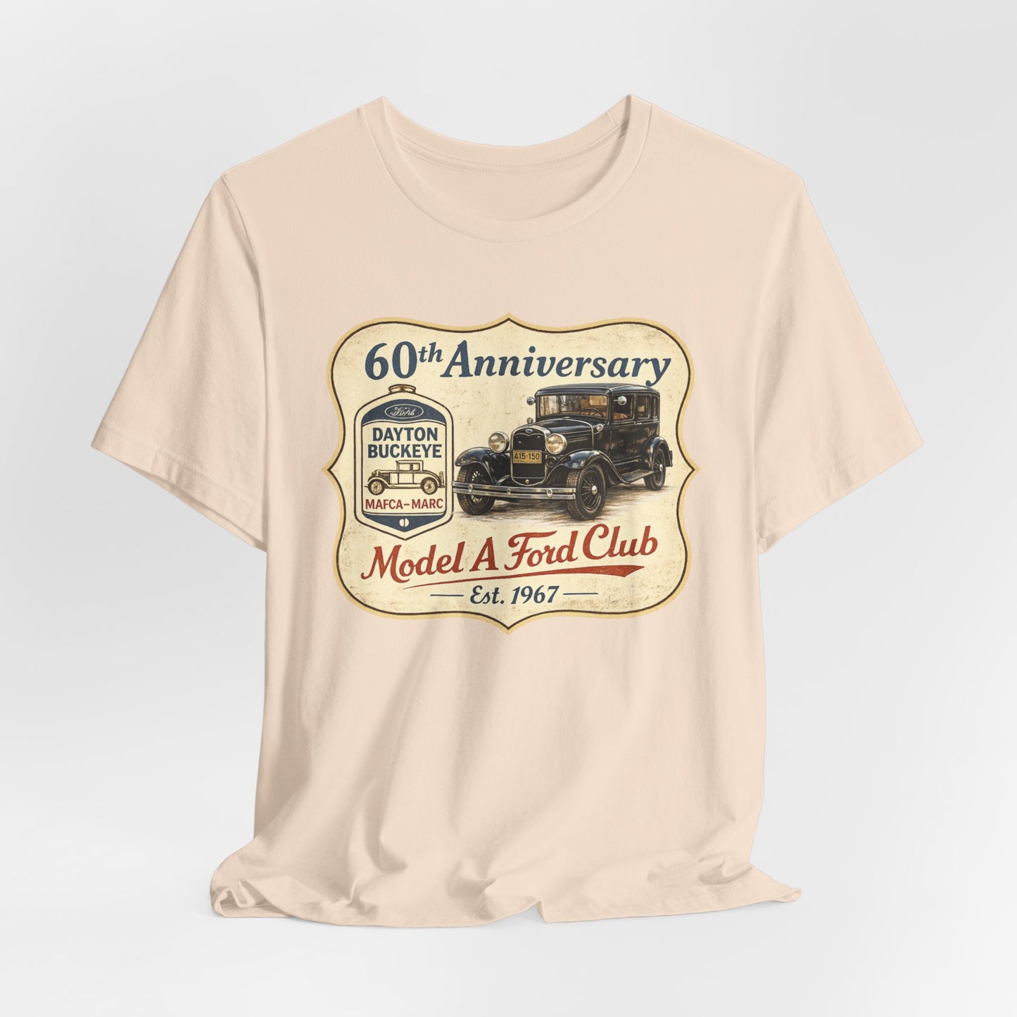 Dayton Buckeye Model A Ford Club 60th Anniversary Tee (JA) - Vintage Classic Car Shirt