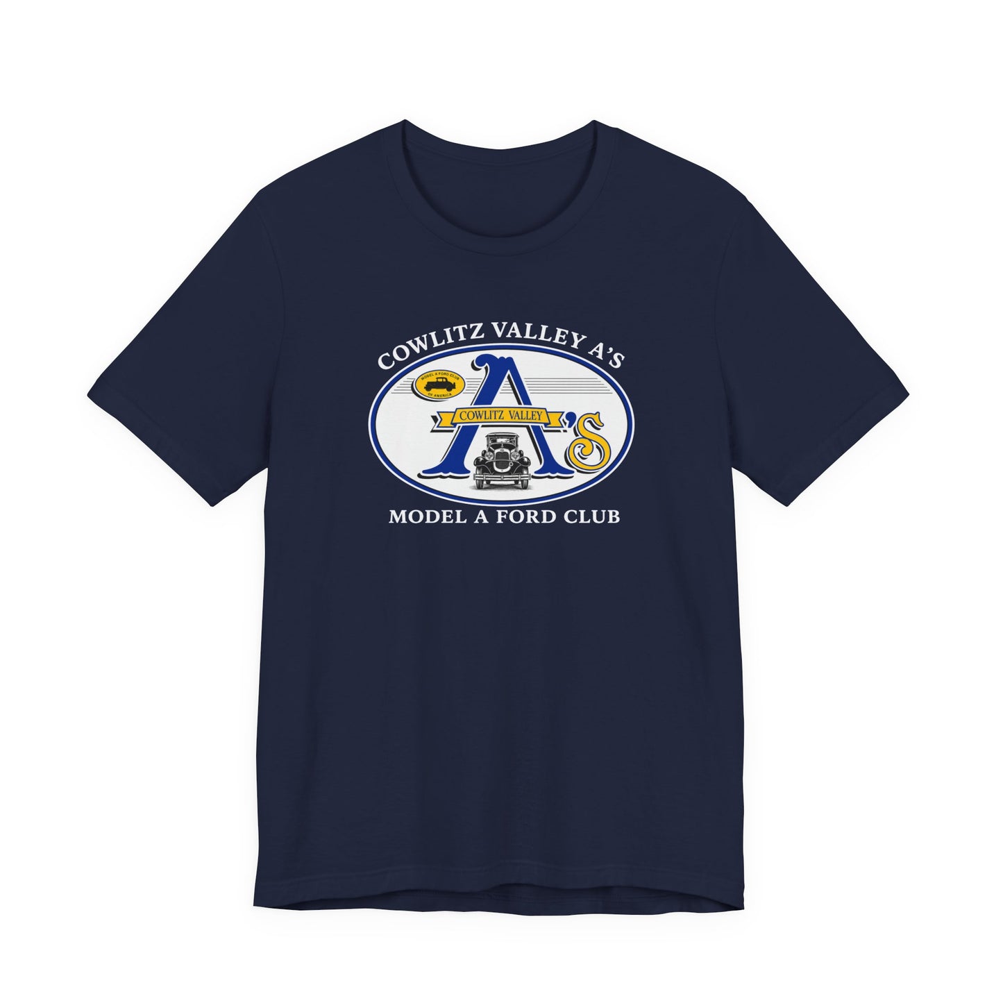 Cowlitz Valley A's Model A Ford Club Tee — Unisex Jersey Short Sleeve Tee