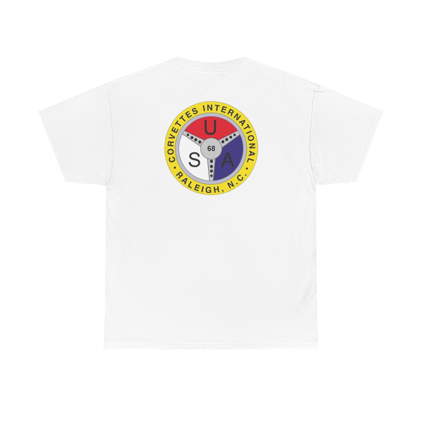 Cornettes International Raleigh Front and Back Logos — Unisex Heavy Cotton Tee