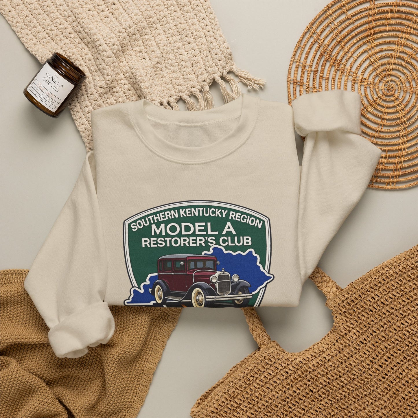 Southern Kentucky Region Model A Restorer's Club Crewneck Sweatshirt — Unisex Heavy Blend™ Gildan Crewneck Sweatshirt