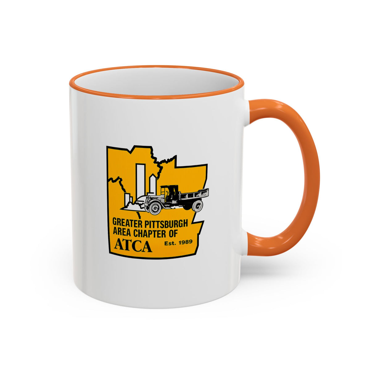 Greater Pittsburgh Area Chapter of ATCA Coffee Mug with Accent Rim & Handle