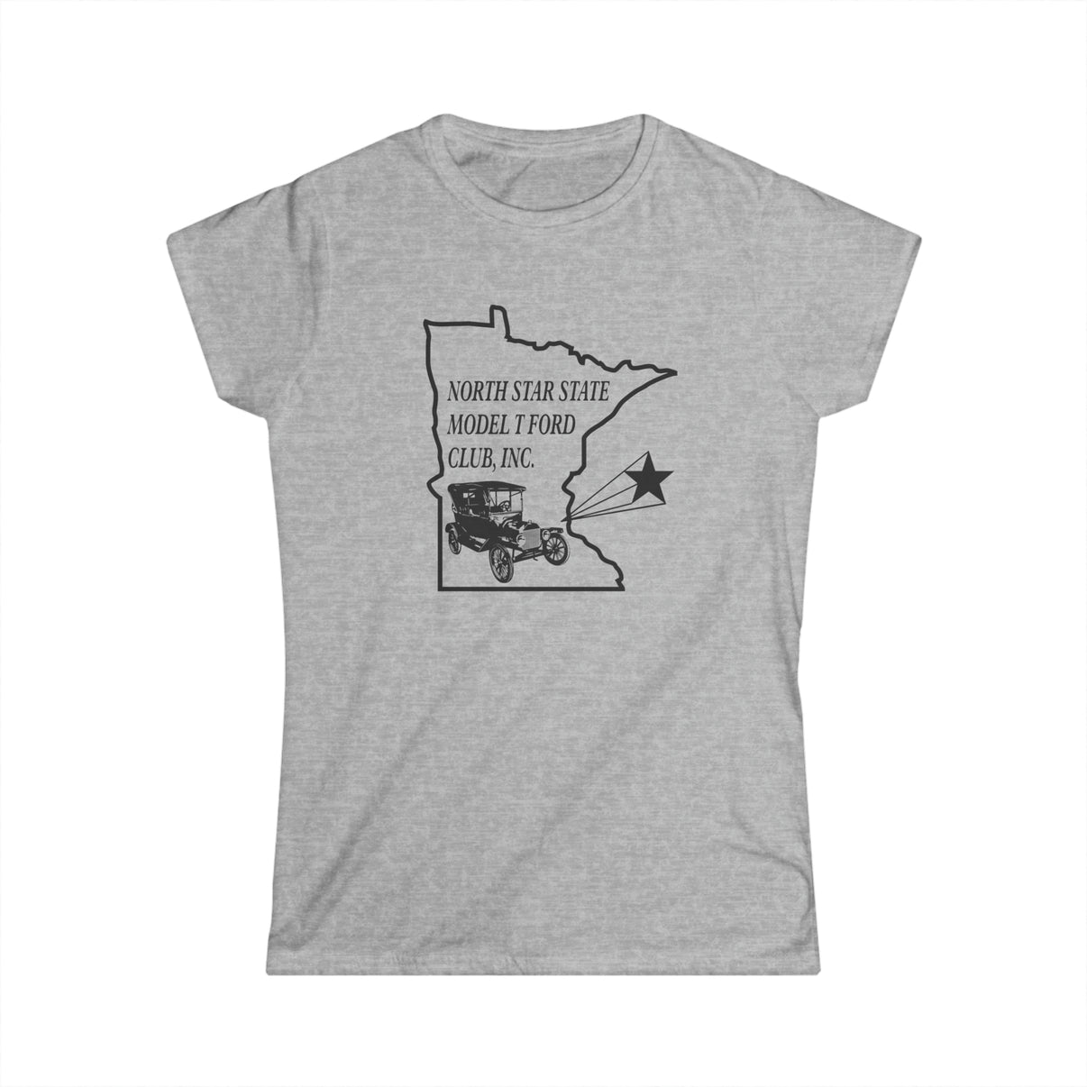 North Star State Model T Club Women's Softstyle Tee – Car Club T Shirts.com