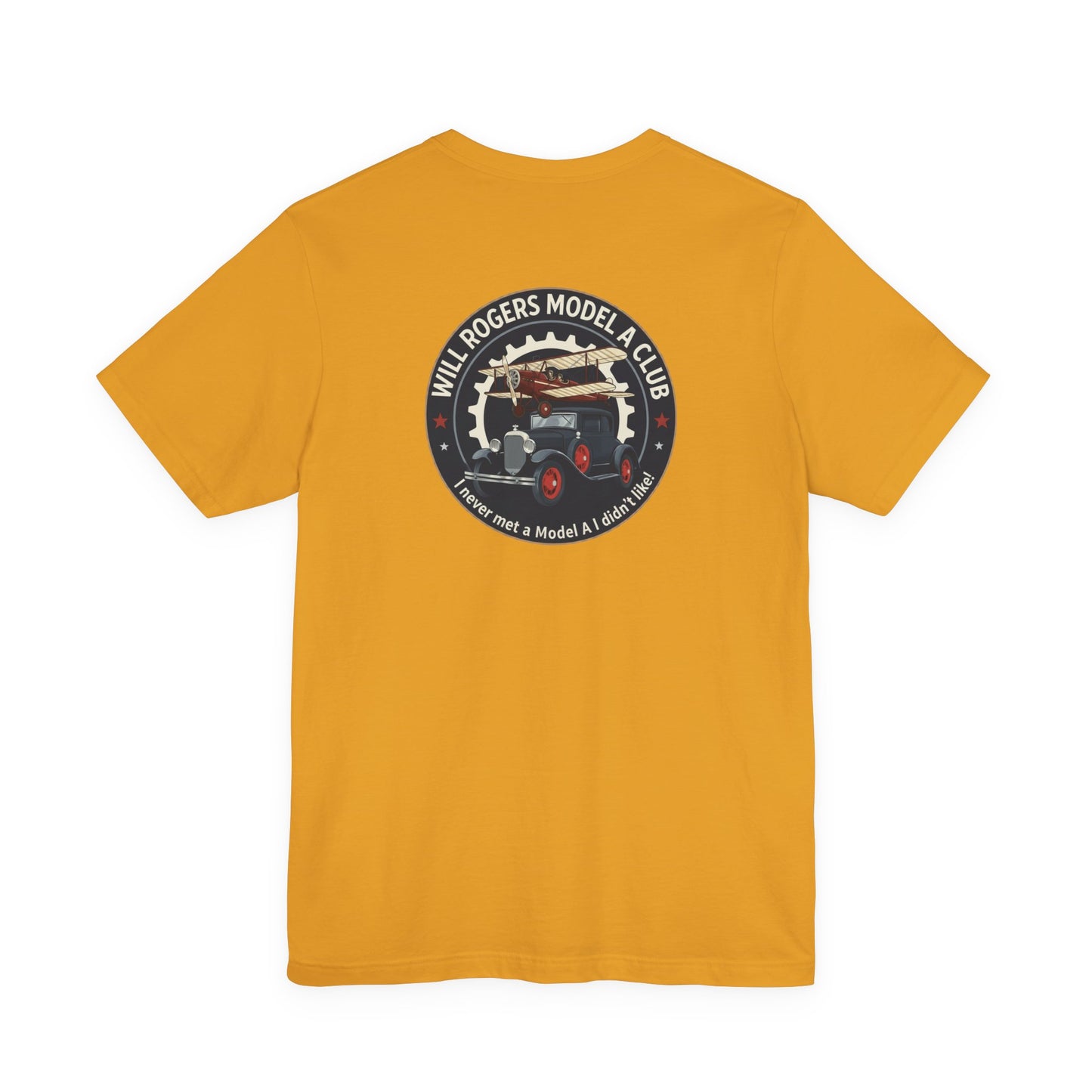 Will Rogers Model A Club – Vintage Car Graphic Tee (Front and Back Logos)
