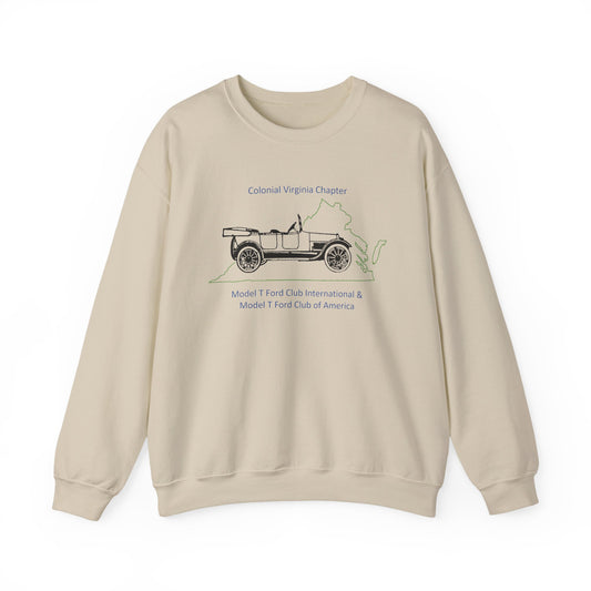 Colonial Virginia Chapter Crewneck Sweatshirt — Classic Car Club Design