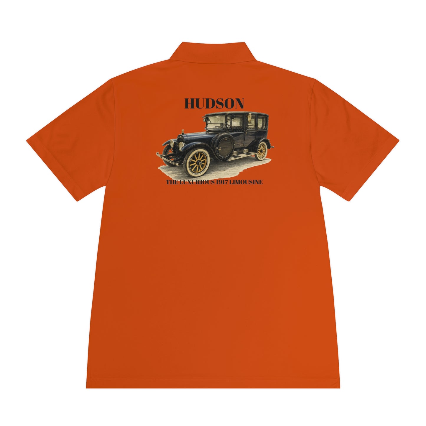 1917 Hudson Limousine Polo Shirt — Classic Vintage Car Men's Sport Polo (Gene)