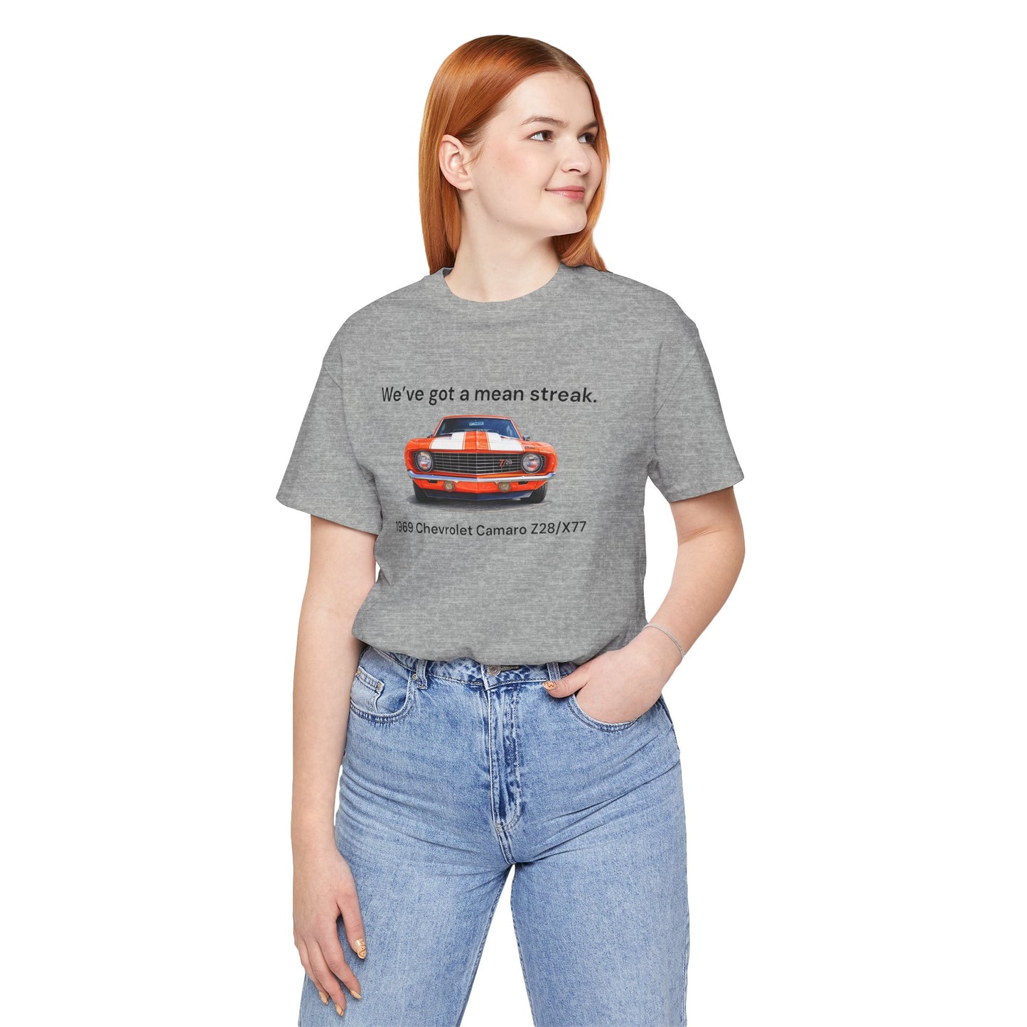 1969 Chevrolet Camaro Z28/X77 T‑Shirt – “We’ve Got a Mean Streak” Classic Muscle Car Tee