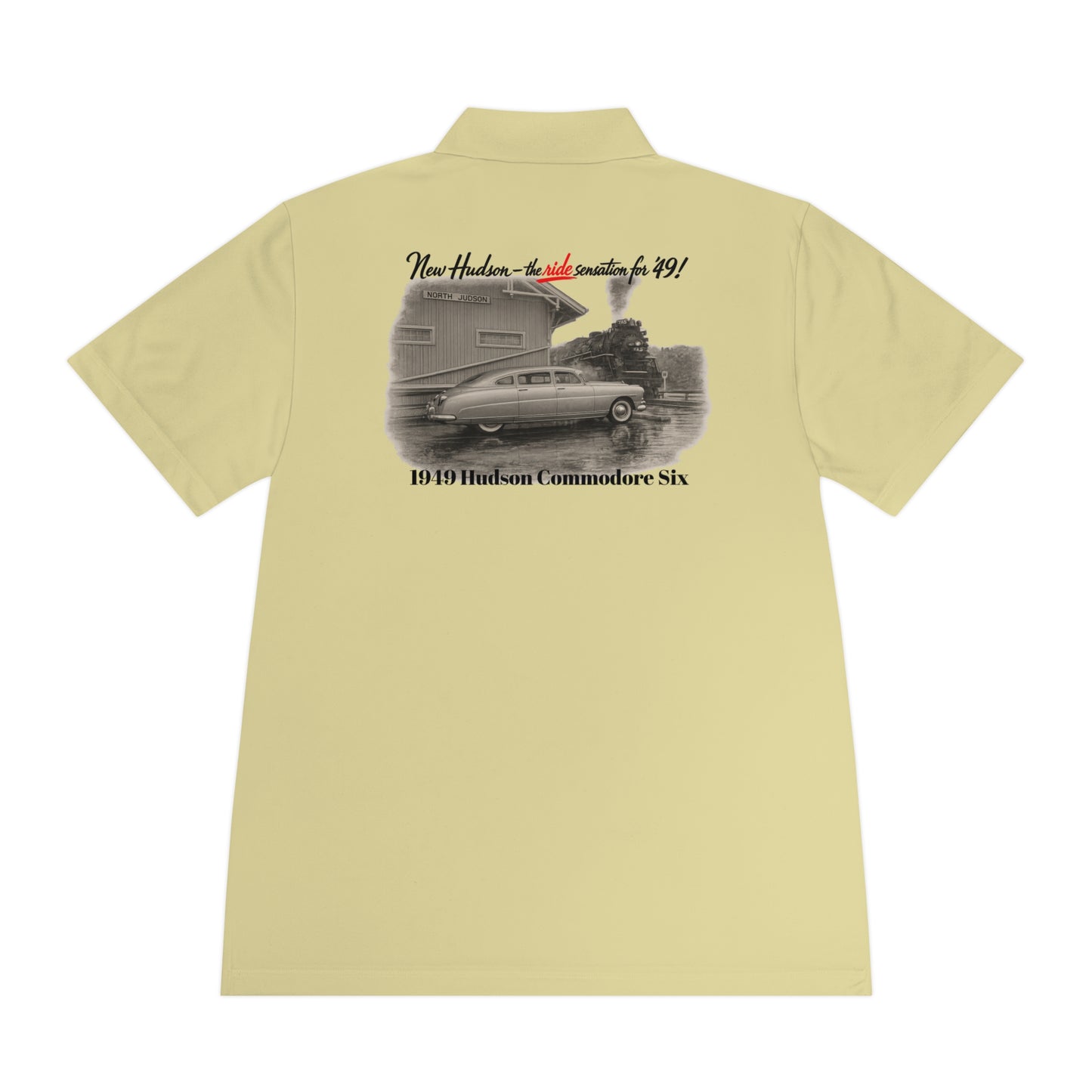 1949 Hudson Commodore Six Polo — Vintage Classic Car Golf Shirt (Rick C)