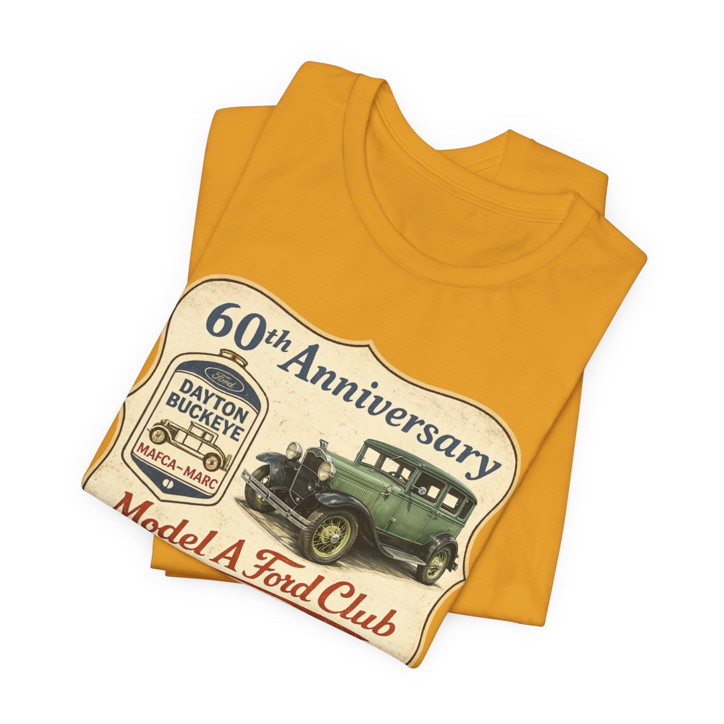 Dayton Buckeye Model A Ford Club 60th Anniversary Tee (SSG) - Vintage Classic Car Shirt