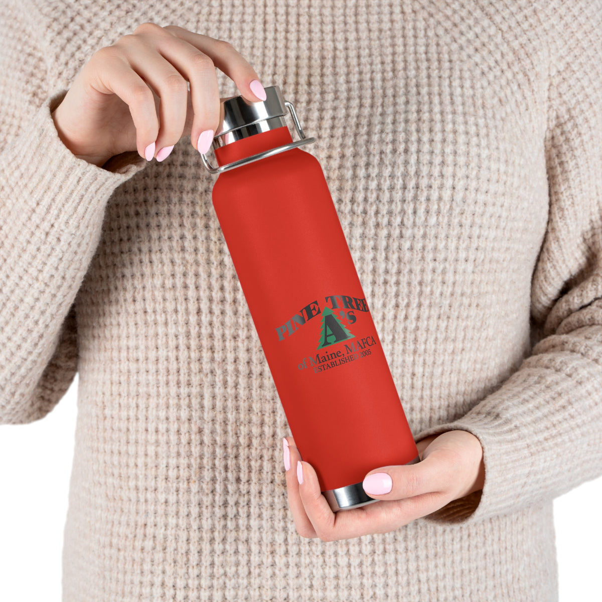 Pine Tree A's of Maine, MAFCA 22oz Copper Vacuum Insulated Water Bottle